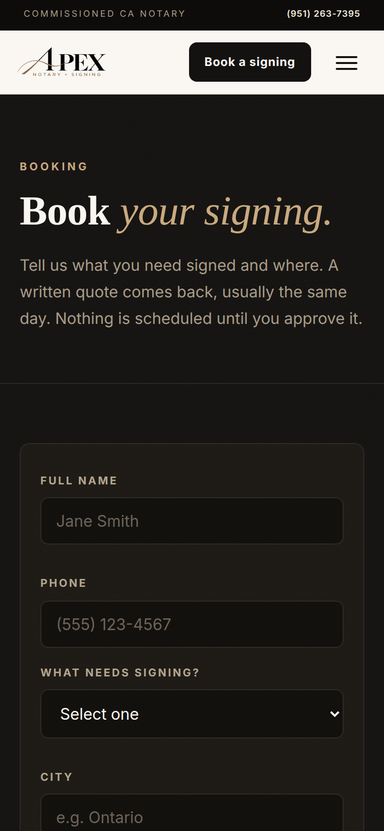 Apex Notary & Loan screenshot