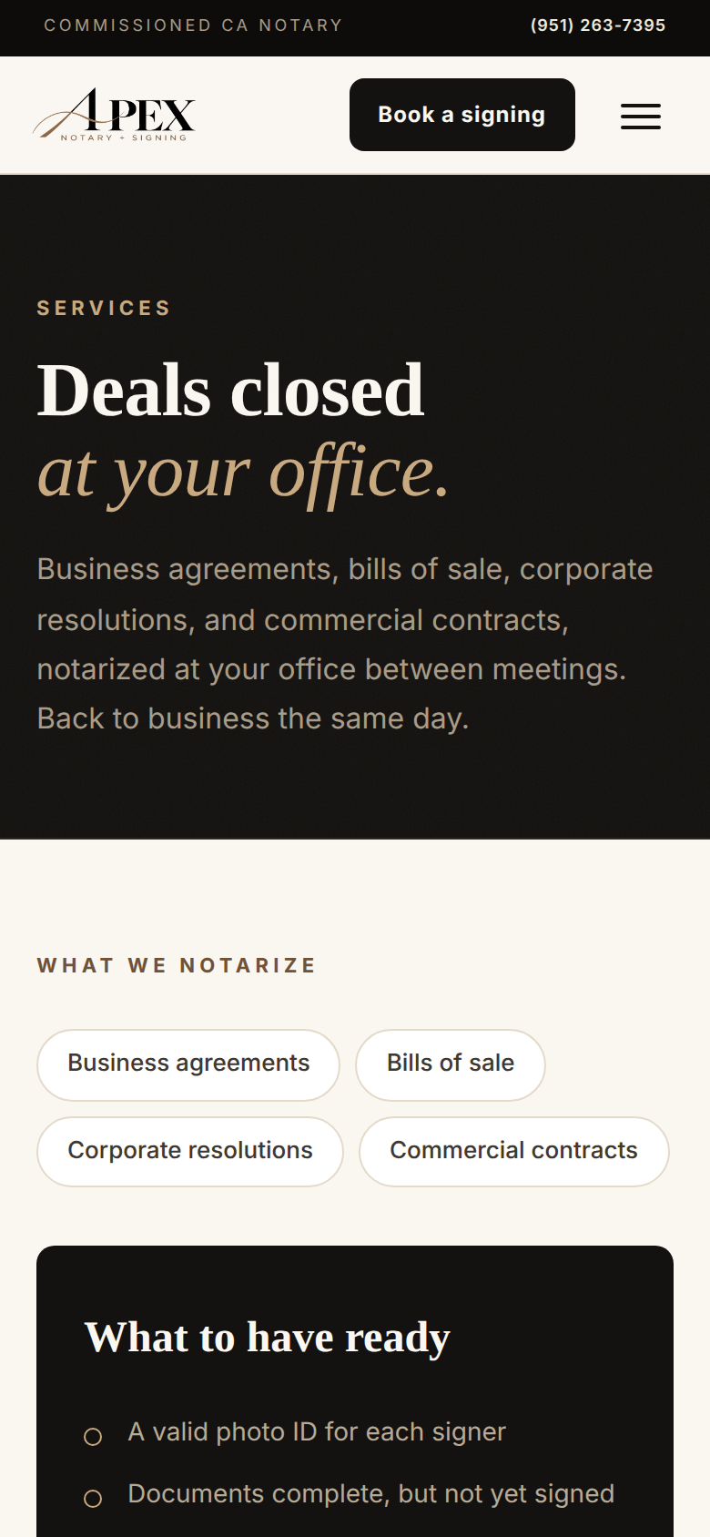 Apex Notary & Loan screenshot