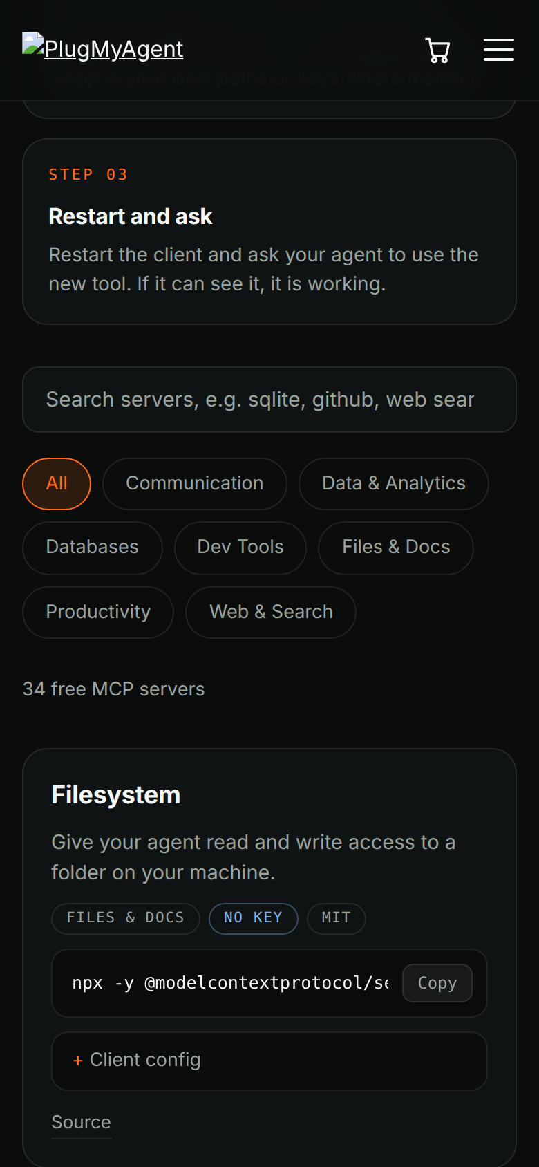 PlugMyAgent screenshot