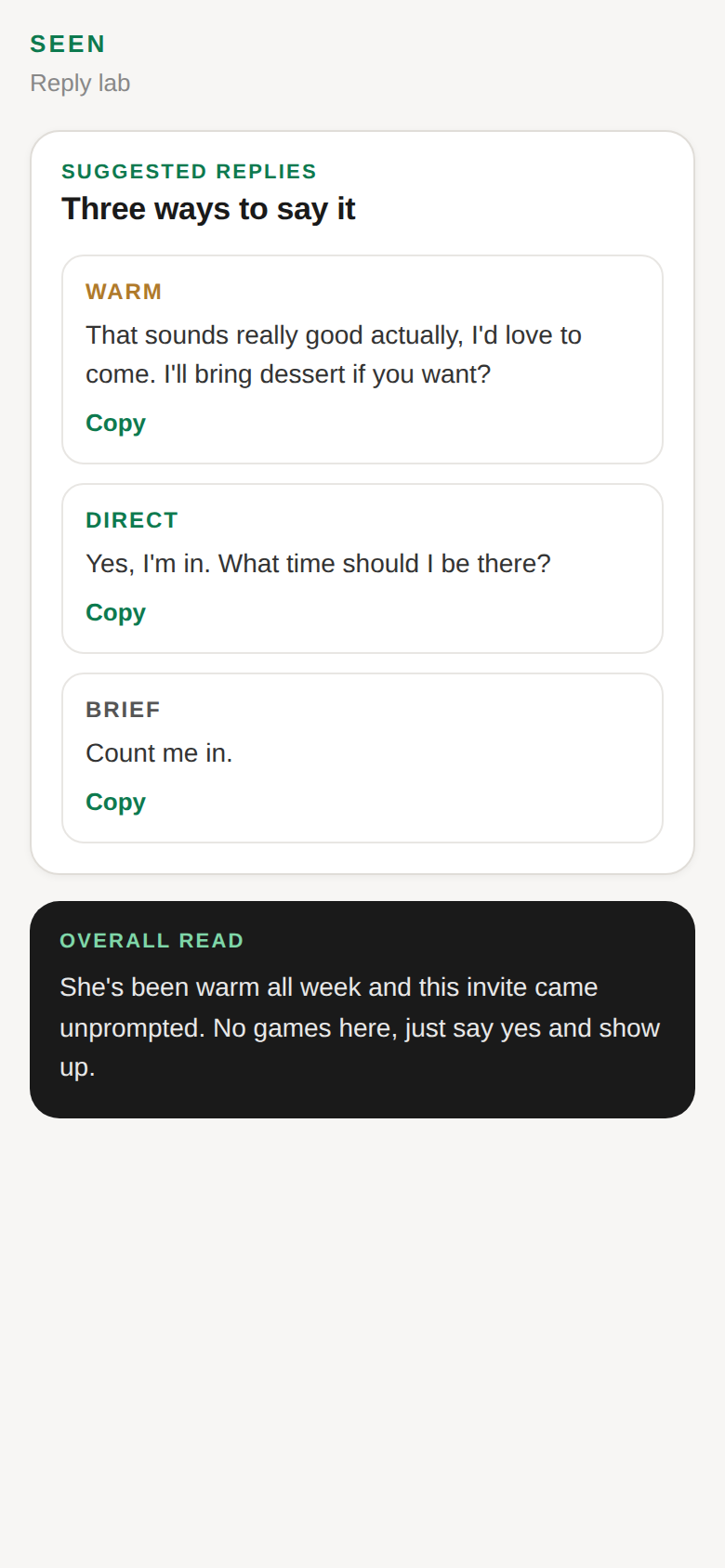Seen screenshot
